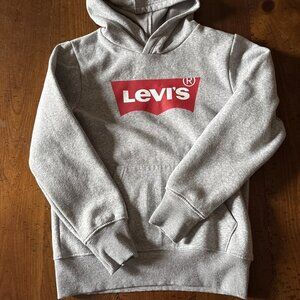 Levi’s Boys Size M(8) Gray Logo Hoodie